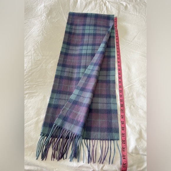 JAMES PRINGLE WEAVERS | Wool Ferguson of Balquidder Tartan Plaid Scarf Pastel - Picture 2 of 5